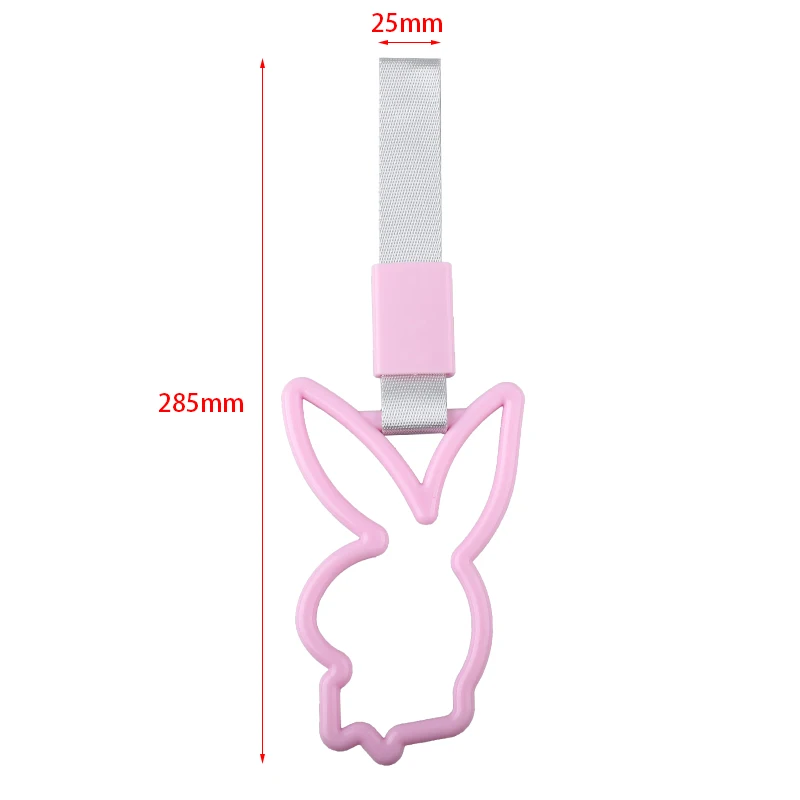 JDM Rabbit Racing Tsurikawa Ring Train Bus Handle Universal Drift Anime Car Modified Handle Nylon Strap For Car Warning car accessories strap car decoration strap