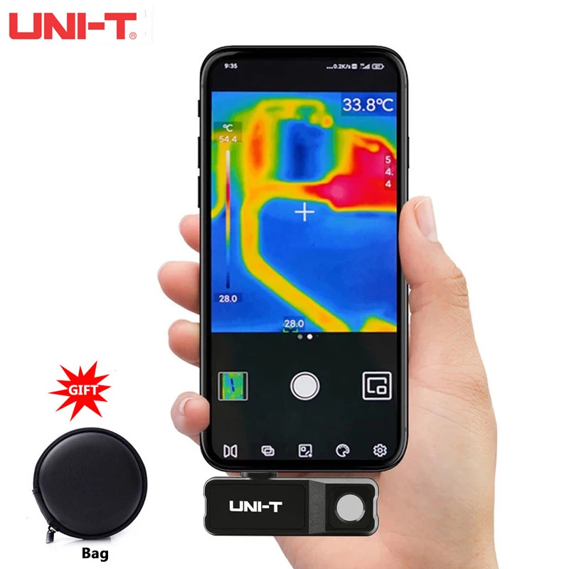 Termómetro infrarrojo teléfono móvil, cámara térmica de inspección para Android tipo C, UNI T UTi120M UTi260M| | - AliExpress