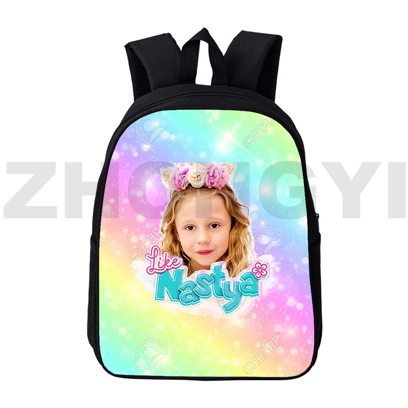 

3D Print Russia Like Nastya Backpacks Canvas Laptop Travel Bag 12/16 Inch Cute School Bags for Girls Anime Rucksack Kindergarten