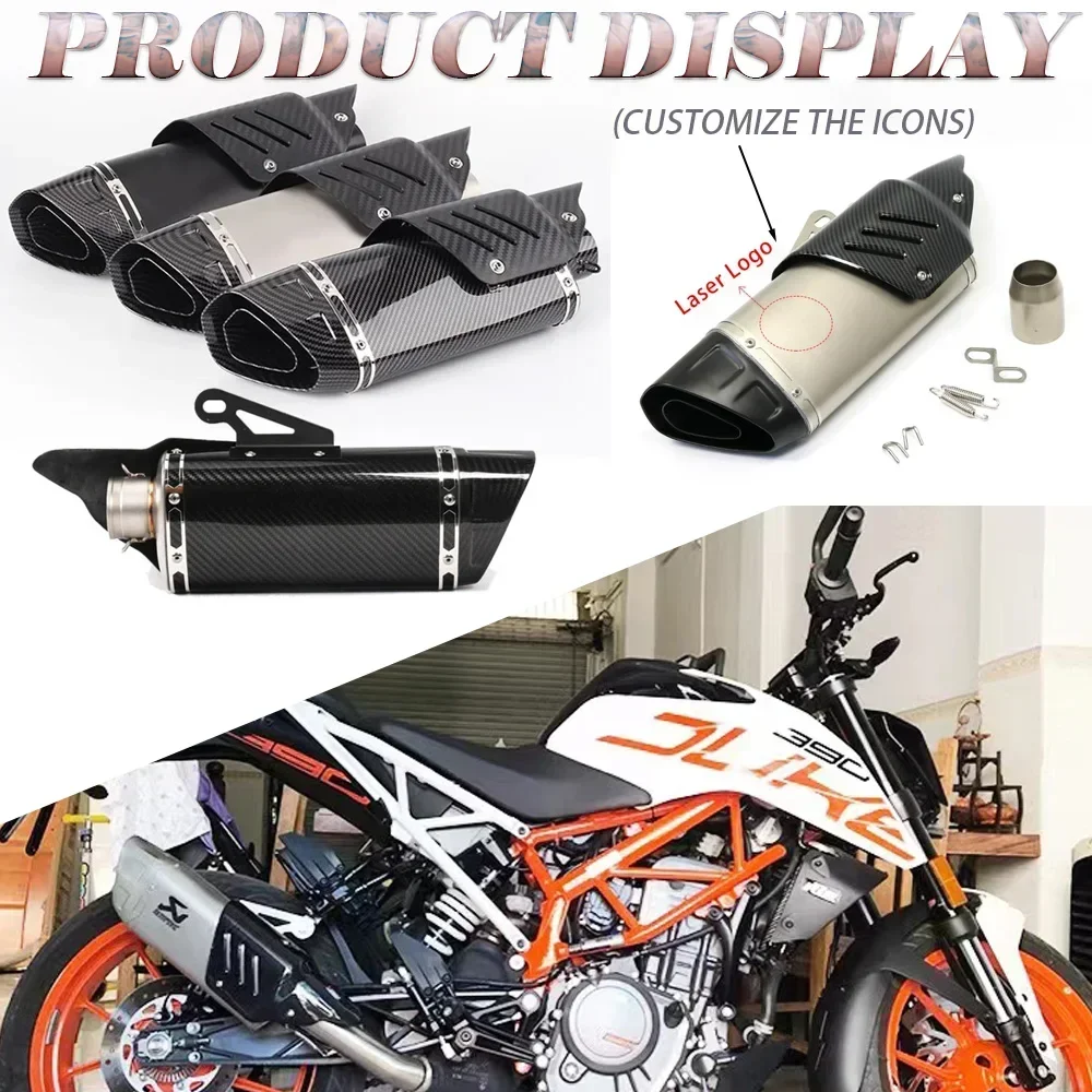 

51mm exhaust motorcycle muffler copy carbon Fiber escape moto db killer cafe racer gsr 600 gsr 750 acerbis R3 z900rs TMAX500 530