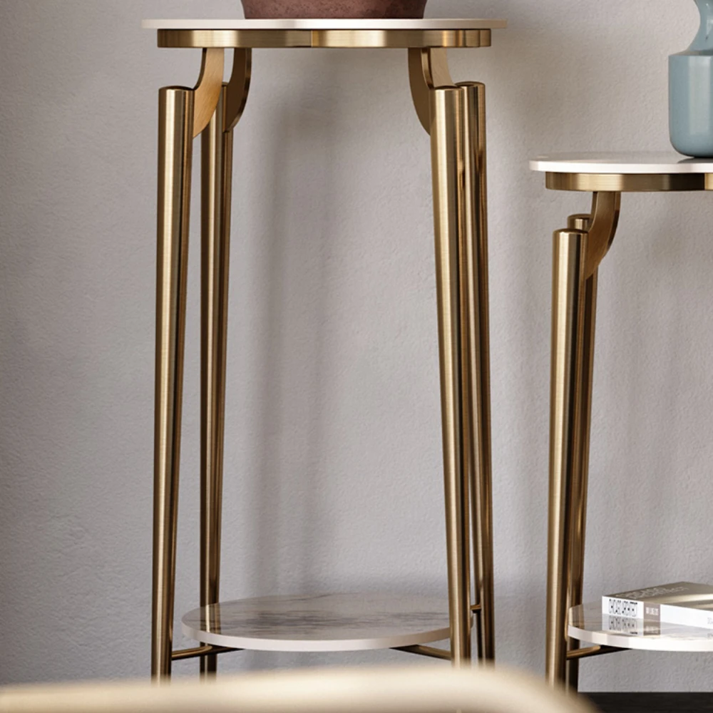 

Affordable Luxury Style Flower Stand Living Room Height Decoration Shelf High-Grade Stainless Steel Shelf