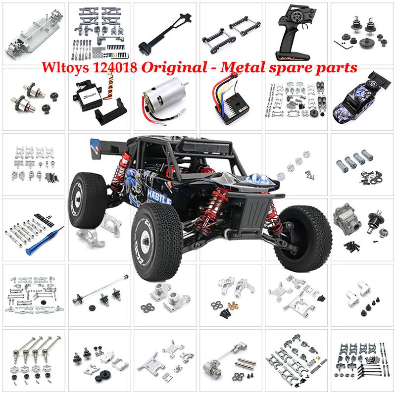 WLtoys 124016 124018 1/12 RC Car Original Spare Parts Swing Arm C Seat Car Shell Components Front/Rear Shock Absorbers Tire