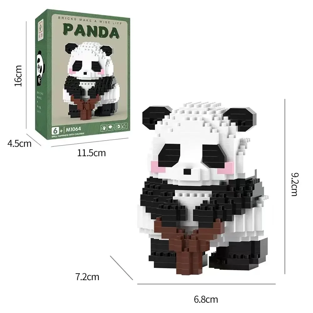 NEW 18 Styles Panda Micro Blocks Building Set Cute Panda Animal Models Kit DIY Assembly Bricks Kids Birthday Christmas Gift