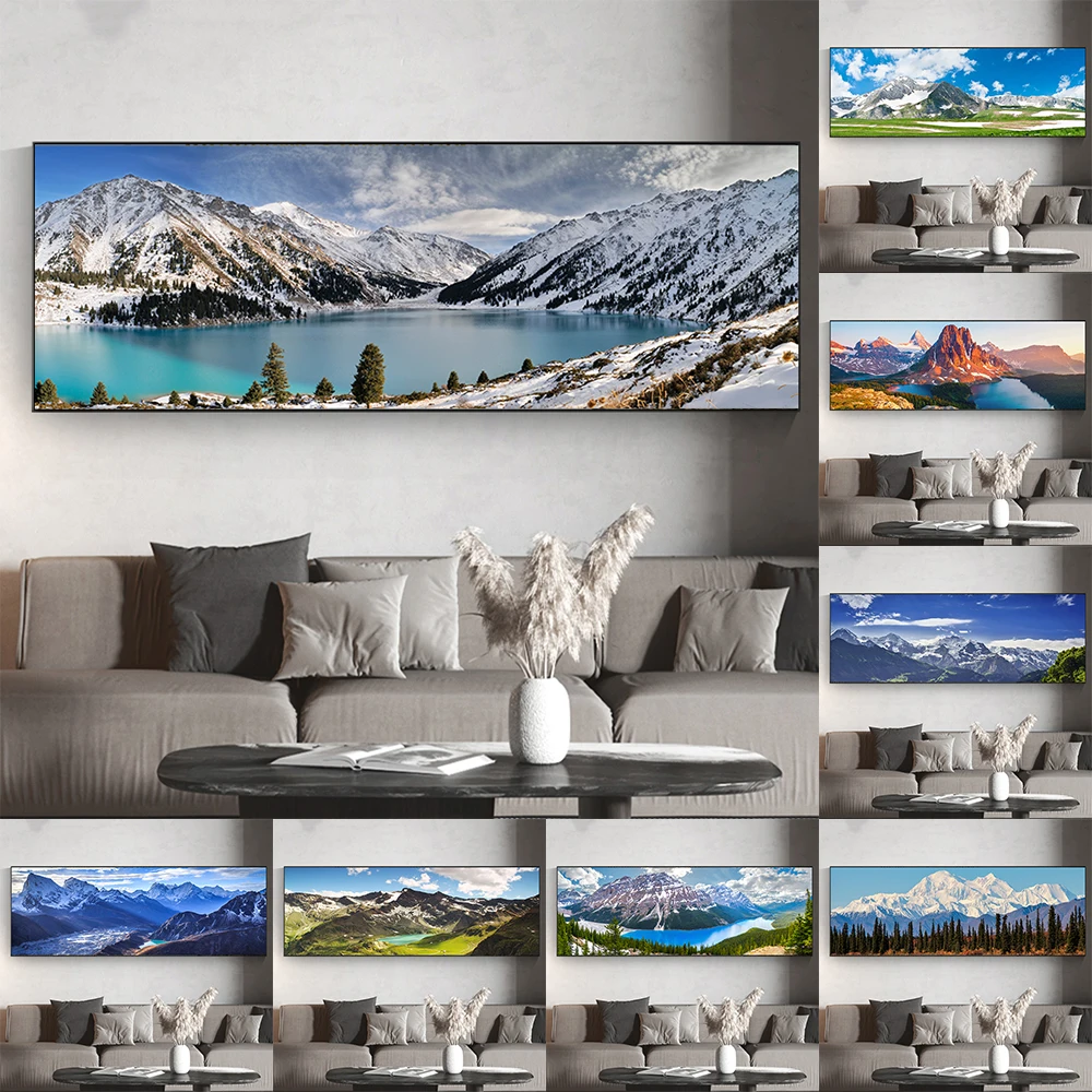 Paesaggio Naturale Pittura Su Tela Poster E Stampe Di Montagna Immagini Di Paesaggi Di Arte Della Parete Soggiorno Decorazione Della Casa Cuadros
