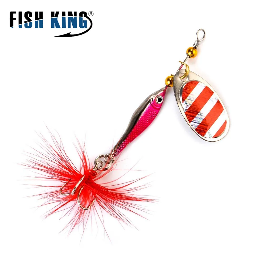 FISHKING 5pcs Metal Spoon Spinner Fishing Lure Set Spoonbait