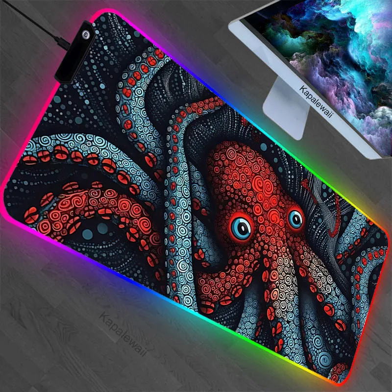 Redragon ӿ RGB 콺 е, ̸ 900x400  å Ʈ Ʈ, ǻ LED ī, Ped XXL ũž е ȣ