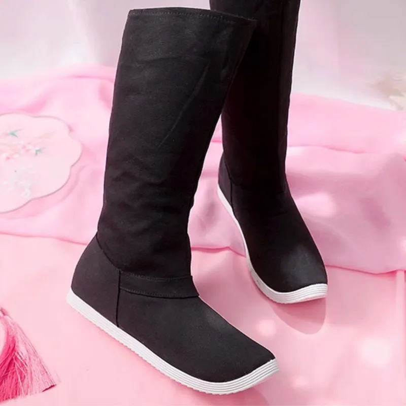 Anime Mo Dao Zu Shi Lan Wangji Wei Wuxian Cosplay Shoes Unisex Chinese Traditional Style Hanfu Retro Cloth Ancient Costume Boots cosplay shoes