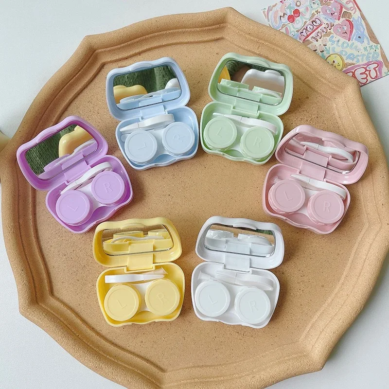 Candy Color Contact Lens Case, Portable Contact Lens Companion Box, Beauty Pupil Storage Box For Travel
