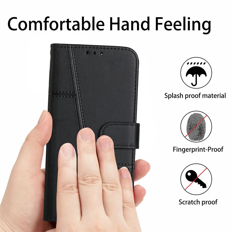 Leather Wallet Case For Samsung Galaxy S23 S22 Ultra S21 Plus S20 FE A12 A13 A14 A23 A23S A23E A32 A52 A53 A72 A73 M23 M12 Cover