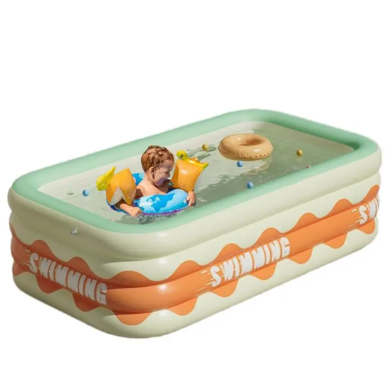 

Inflatable Pool For Kids Anti Fade Anti UV Anti Scratch Lightweight Portable Pool Space Saving Foldable Reusable Pool For Parks