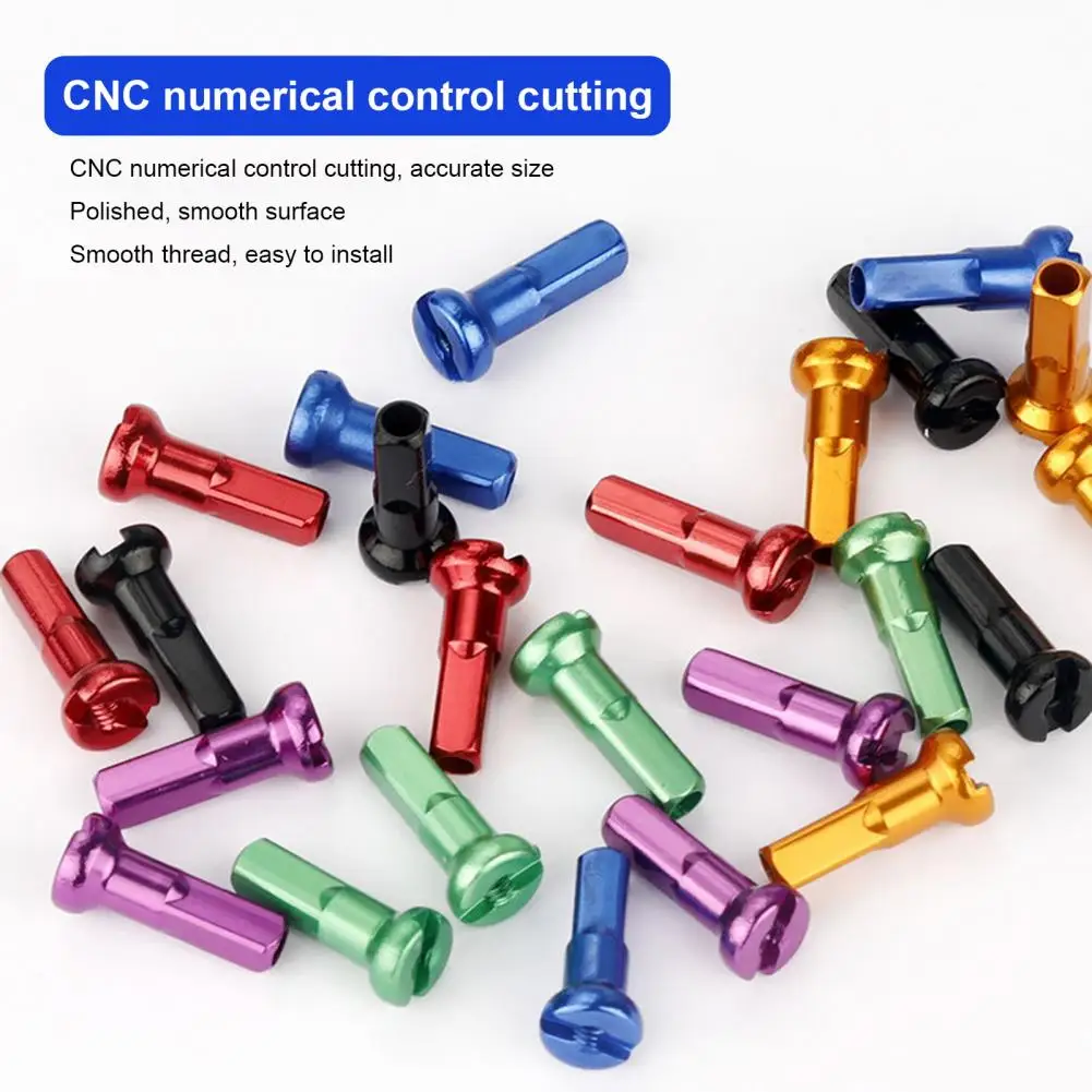 10Pcs Bicycle Spoke Cover Aluminum Alloy Spoke Nipples Easy Installation Bicycle Parts Sleeves For MTB Road Bikes