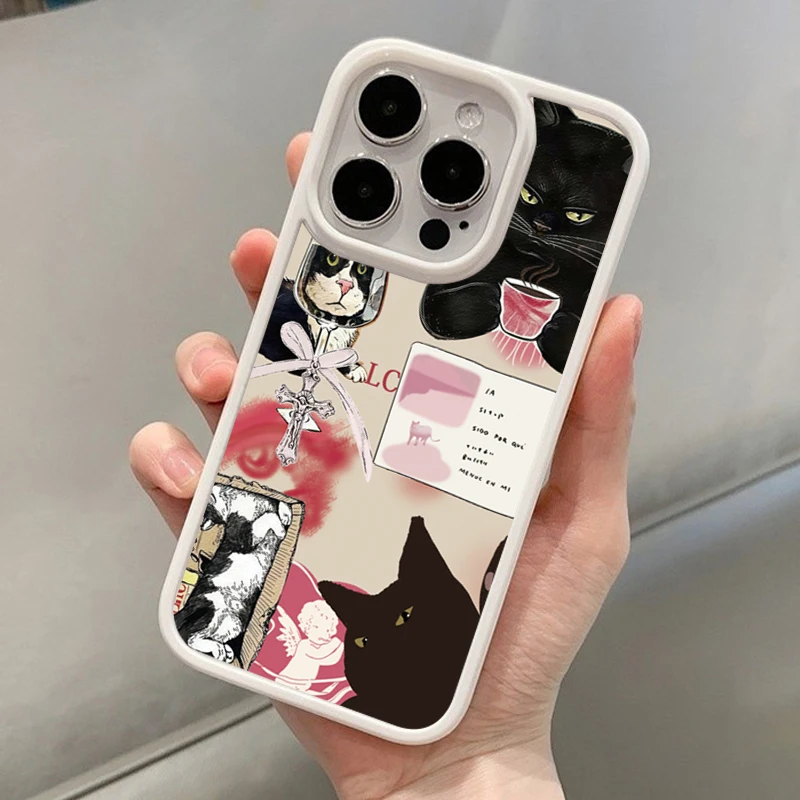 Cute & Playful Cat Pattern Phone Case Cover