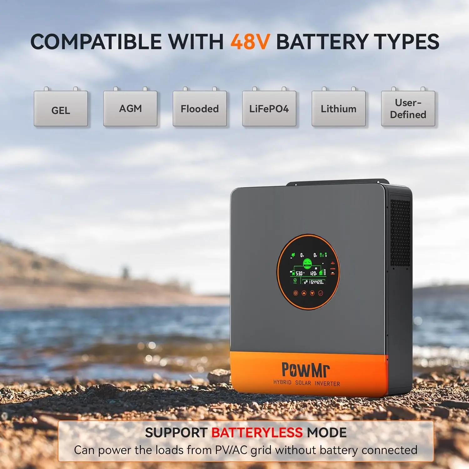 시유 파워미어 미국 주식 DDP 지원 병렬 5KW 110V/120V 최대 충전 전류 100A 순수 사인파 올인원 태양광 인버터