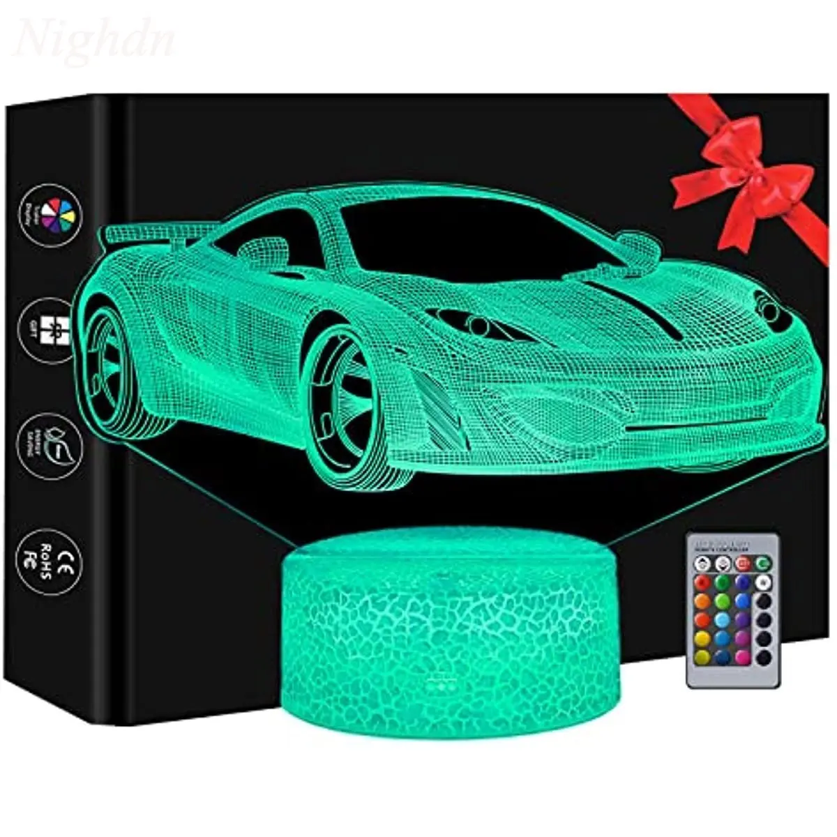 Sports Car 3D Illusion Lamp Night Light for Kids Car Gifts for Boys