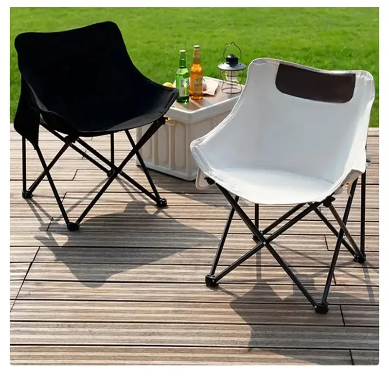 Folding chair outdoor foldable moon chair camping picnic dining fishing tools portable high load-bearing