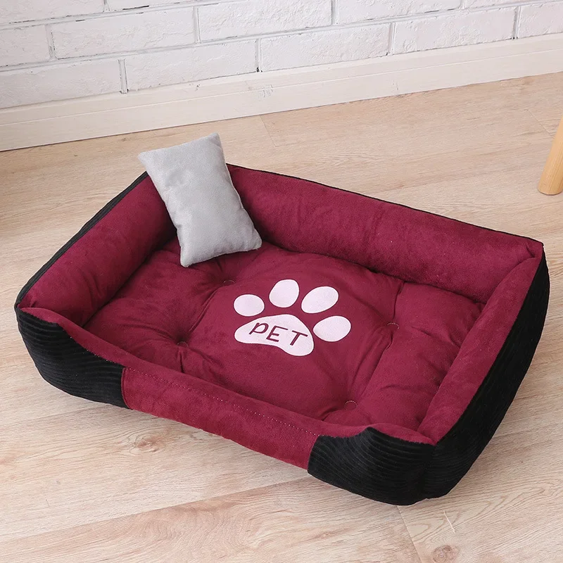Soft Sofa Dog Beds Fleece Warm Bed for Small Large Dog Plus Size Waterproof Bottom Soft Pet Bed Cat Autumn Winter
