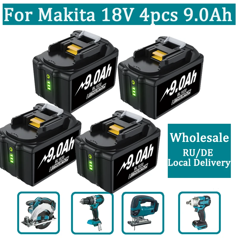 Replacement for Makita 18V 9Ah Battery BL1830 BL1830 BL1840 BL1840B BL1850  BL1850B BL1890 rechargeable battery indicator LED BR