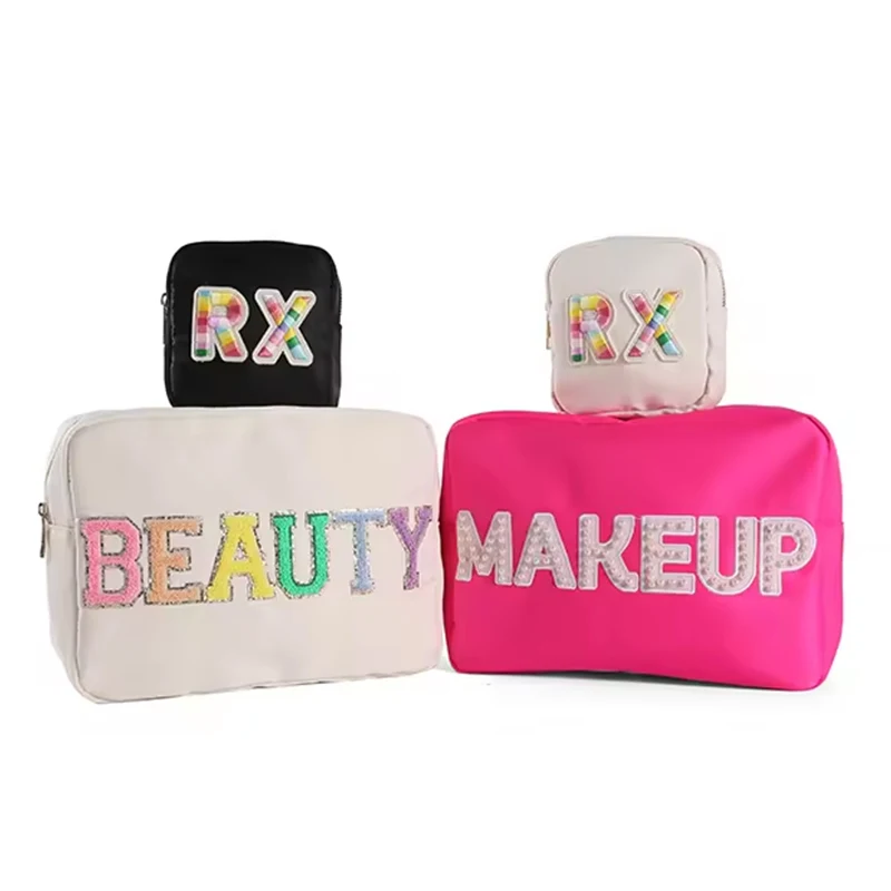 Factory Wholesale Multi Color Women Makeup Bag Custom Designer Waterproof Nylon Brush Custom Bag Pouch Cosmetic Bag 4