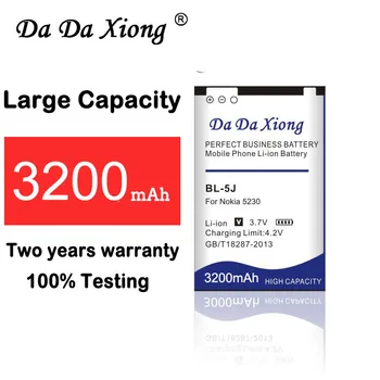 Replacement 3200mAh BL-5J Li-ion Phone Battery For Nokia Lumia 520/ 5800XM/5900XM/ 5228/ 5230/ 5232/5233/5235/5236/ X6M/ N900