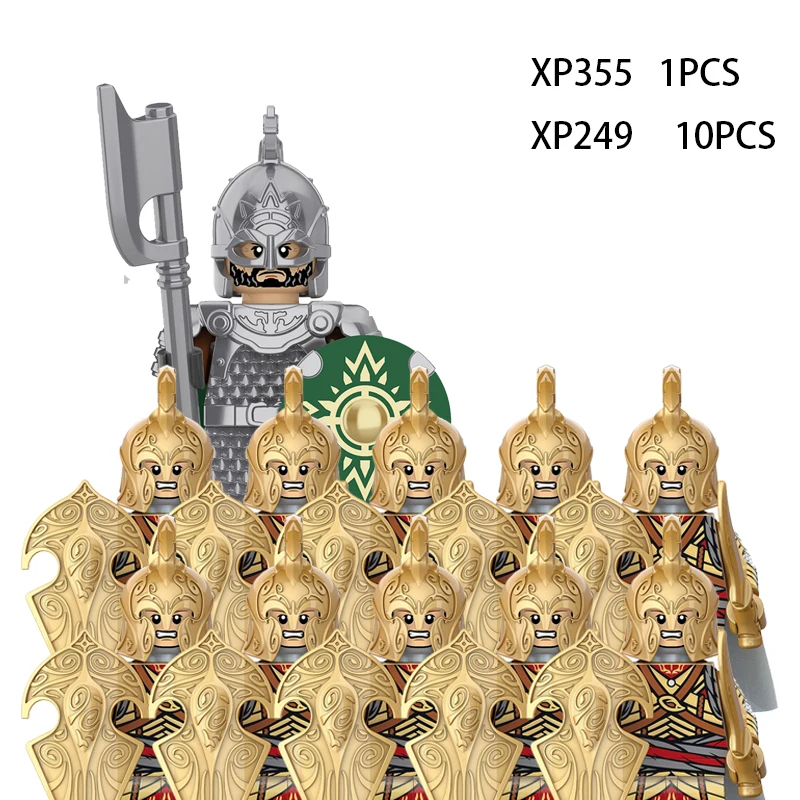 Medieval Elf Soldiers Guard Action Figures Mini Bricks Set - DIY Assemble Building Blocks Toy Collection