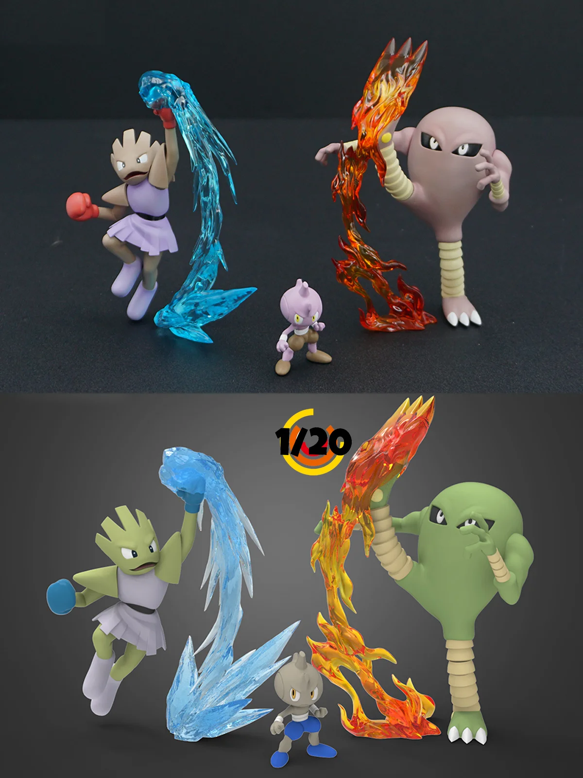 In Stock] 1/20 Resin Figure [FOG] - Hitmonlee & Hitmonchan - AliExpress