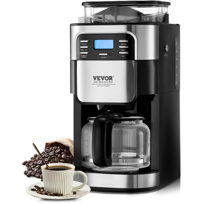 12 Cup Grind and Brew Coffee Maker with Timer
