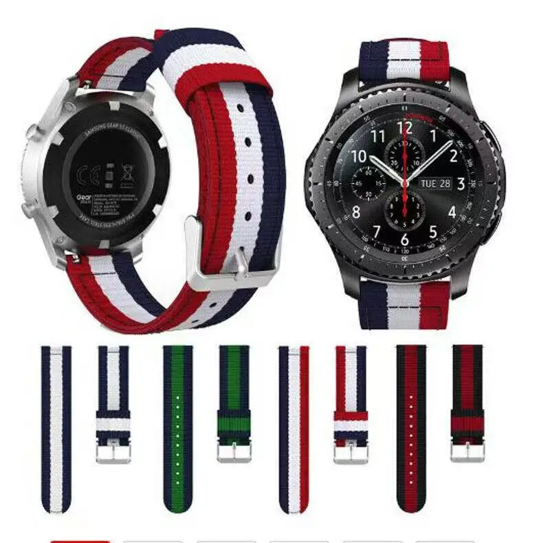 

Ремешок нейлоновый для Samsung Galaxy Watch 3 46 мм/Active 2/Huawei watch GT2/Amazfit GTR, удобный браслет для ремешка 22 мм 20 мм