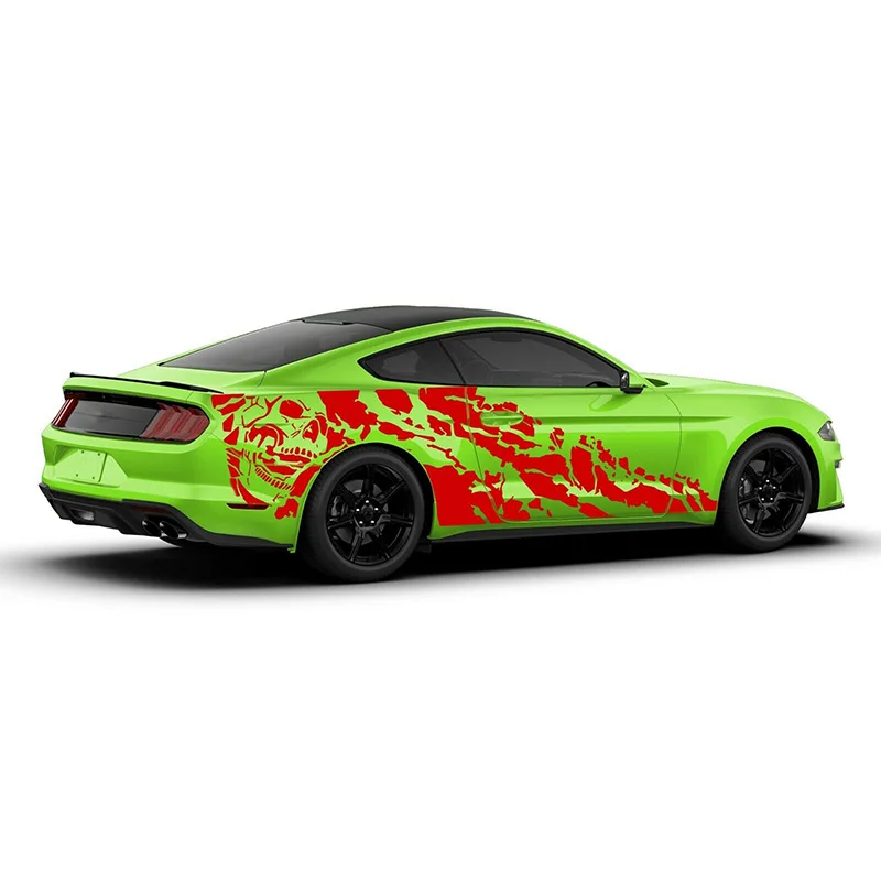 Adesivi 3D Teschio Che Esce - Per Auto E Moto, Copri Graffi, 2 Pezzi, PVC