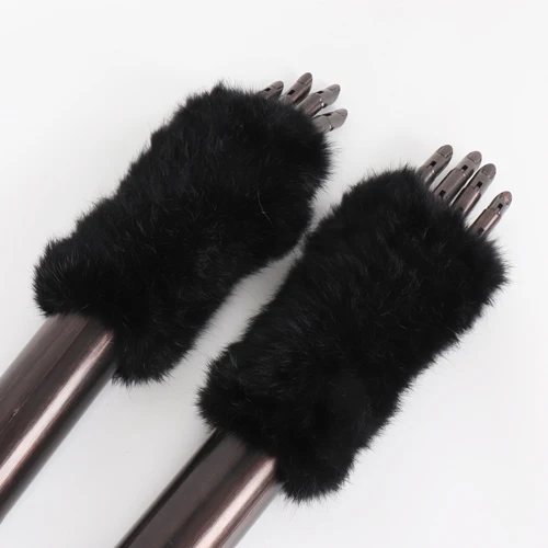 rabbit fur black