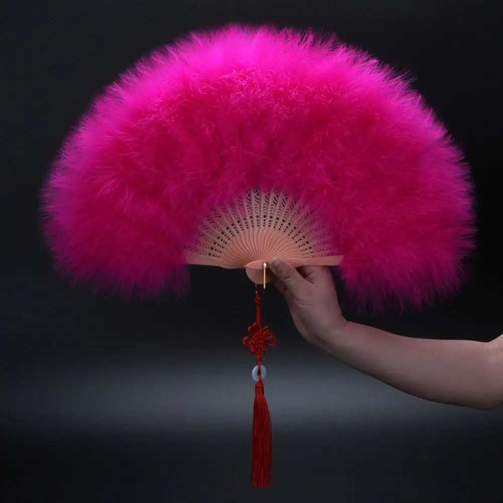 

Costume Accessories Retro Prop Plastic Cheongsam Show Fan Dance Accessories Peacock Feather Fan Classic Folding Fans