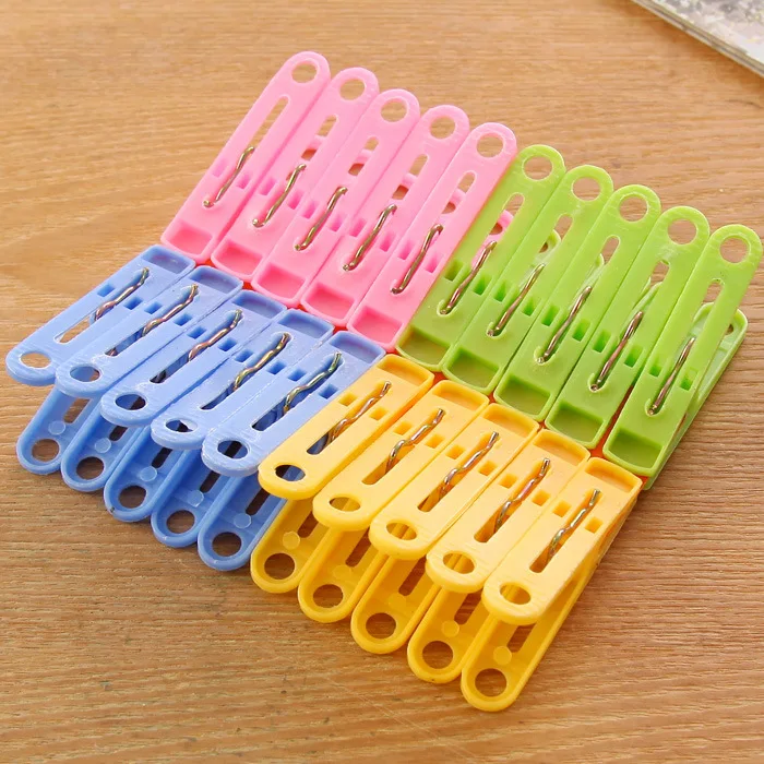 

20pcs / Pack Plastic Household Wind Proof Clothes Socks Underwear Drying Rack Holder Clip Clothespins Laundry Hanging Pins Clips