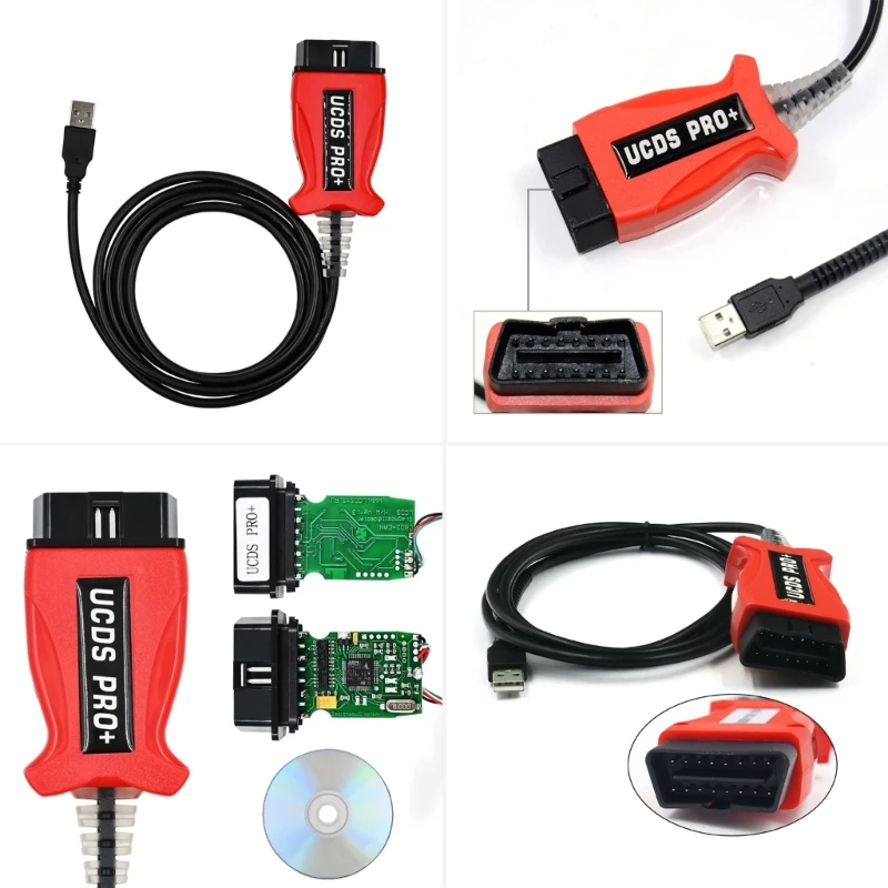 

V1.27.001 UCDS Diagnostic Cable Service Connector With 35 Tokens Auto OBD2 Scanner Cable Car Repair Tool Accessories