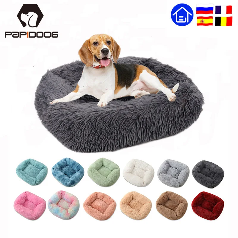 Square Super Soft Dog Bed Warm Plush Cat Mat Dog Beds For Large Dogs Puppy Bed House Nest