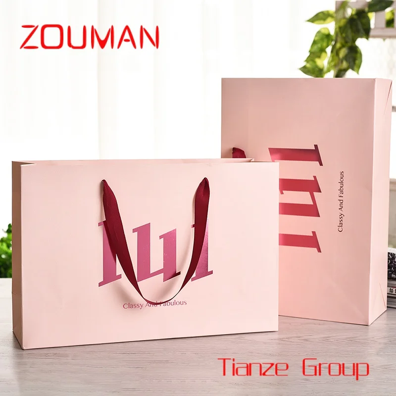 

Custom , Luxury white black brown gift bags custom kraft paper shopping bag with your own logo