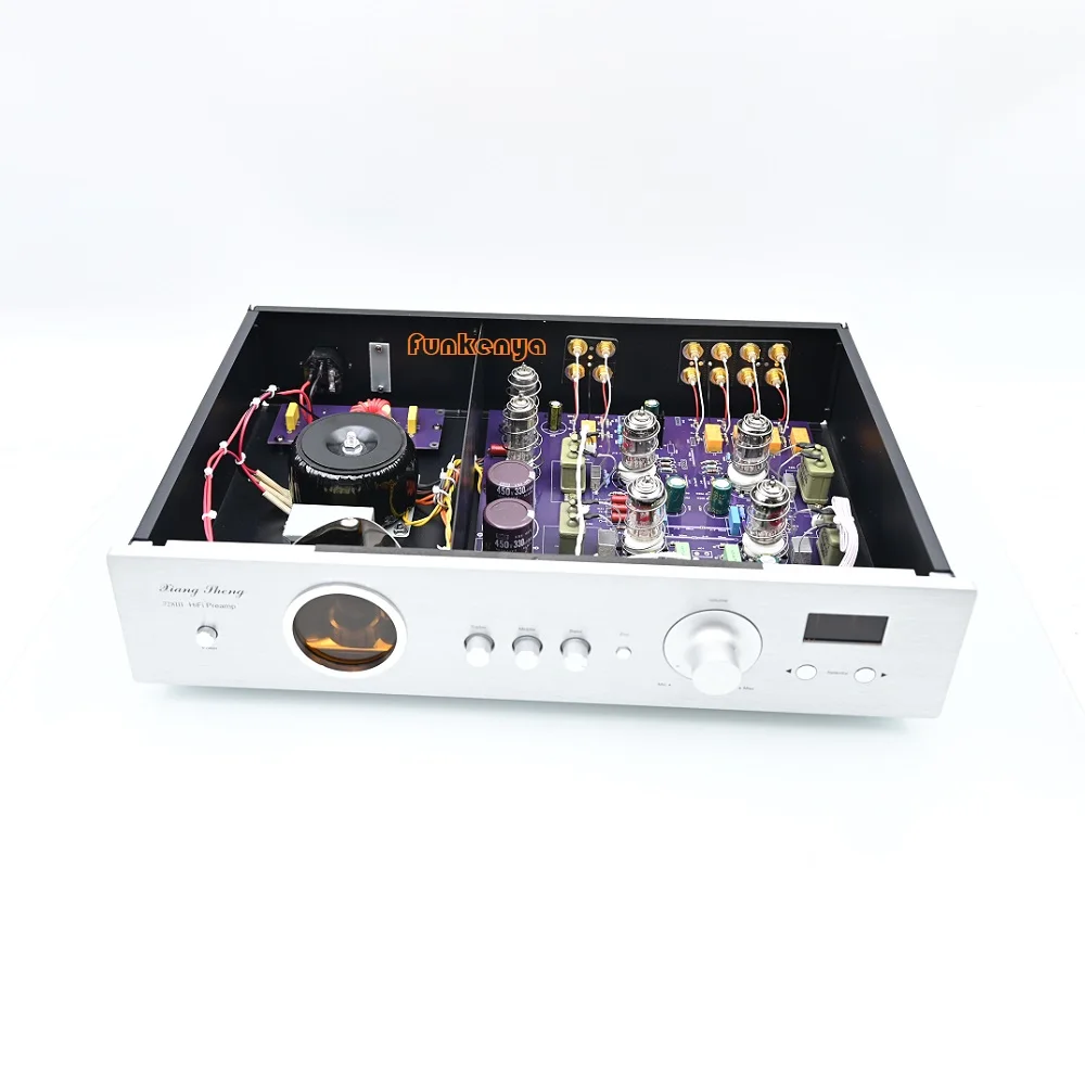 XiangSheng 728A Tube PreAmp Wada Shigeho Cuircuit 12AT7 12AU7 Tones Adjustable Preamplifier Remote Control 0.01%