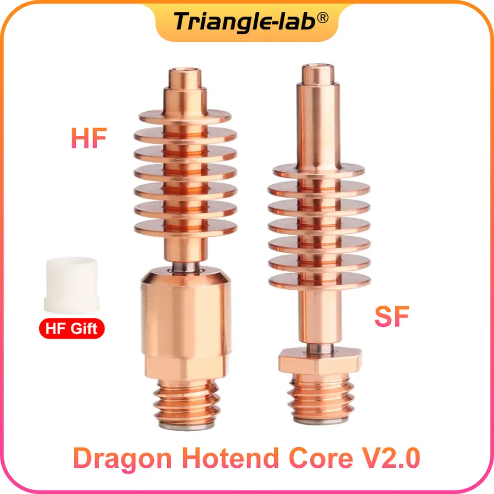TriangleLab Dragon Hotend Core V2.0 Upgrade Compatible with Carbon Fiber Materials for Phaetus Dragon Hotend image 1
