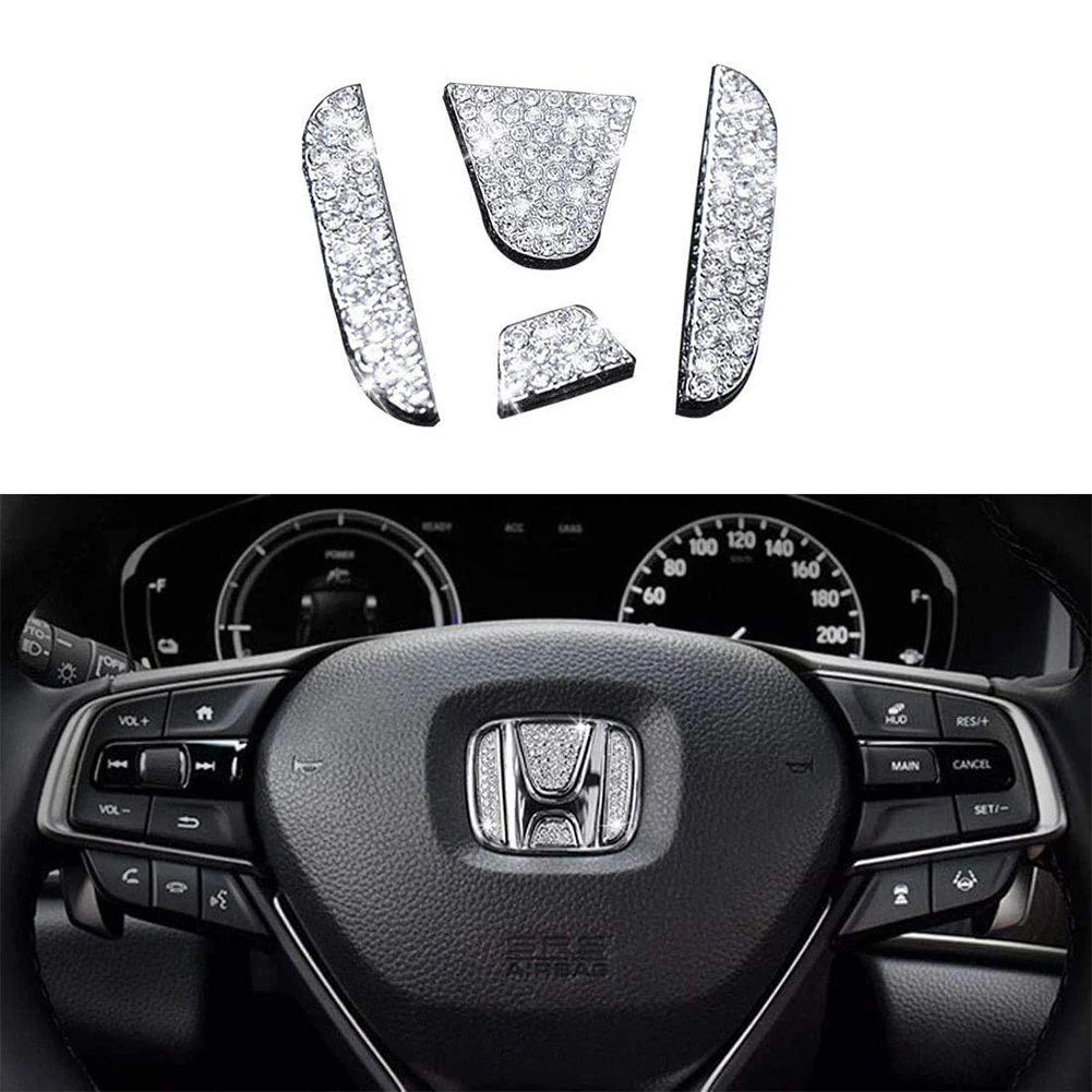 Auto Lenkrad Logo Diamant Dekoration Abdeckung Aufkleber für Mazda 2 3 5 6  Axela Honda Civic Toyota Hyundai Alle jahre Universal