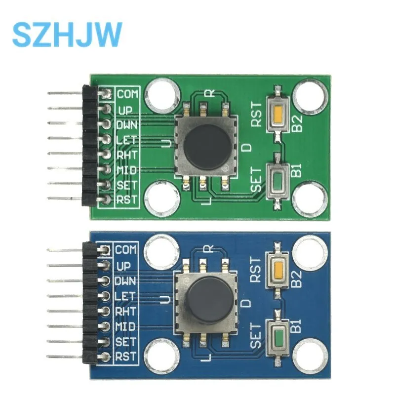 5 Moduli Pulsanti Di Navigazione A 5 Direzioni Con Cavo 40Pin - Joystick 5D Per Arduino, AVR E MCU - Tasti UP/DOWN/LEFT/RIGHT/MID + SET/RST