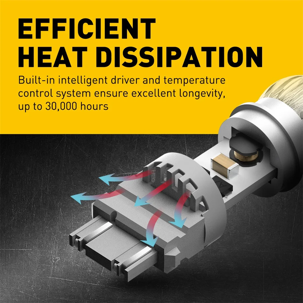 AUXITO-2X T25 3157 LED �극��ũ ����Ʈ ���� ����, P27W LED �� �ñ׳� ���ο� ���� ȭ��Ʈ �ڵ��� ����, ���� ���� ���� ����Ʈ DRL, 3156