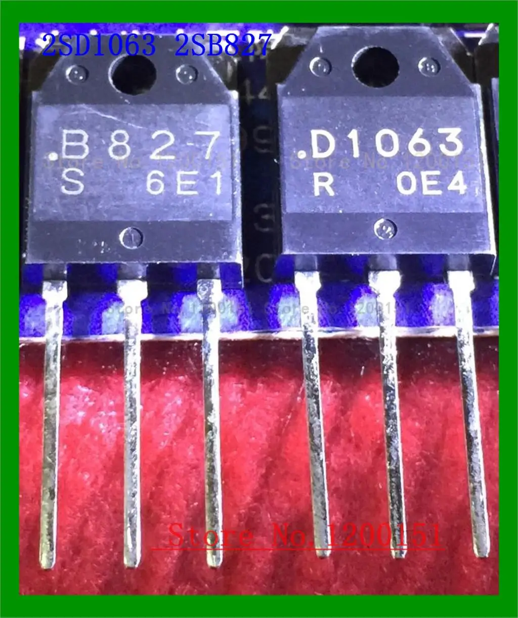

10pcs/lot=5Pairs 2SB827 B827 + 2SD1063 D1063 TO-3P NPN PNP