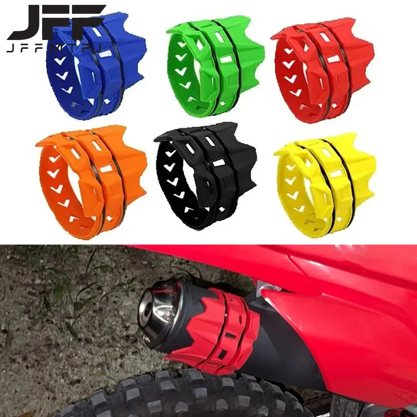 Universal Exhaust Muffler Protector Guard for Motorcycles and Dirt Bikes