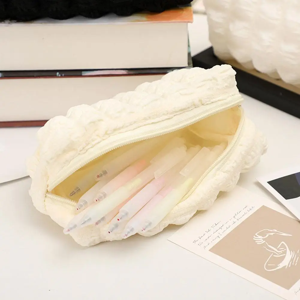 Charming Fufu Puff Pencil Case - Large Capacity Pencil Pouch