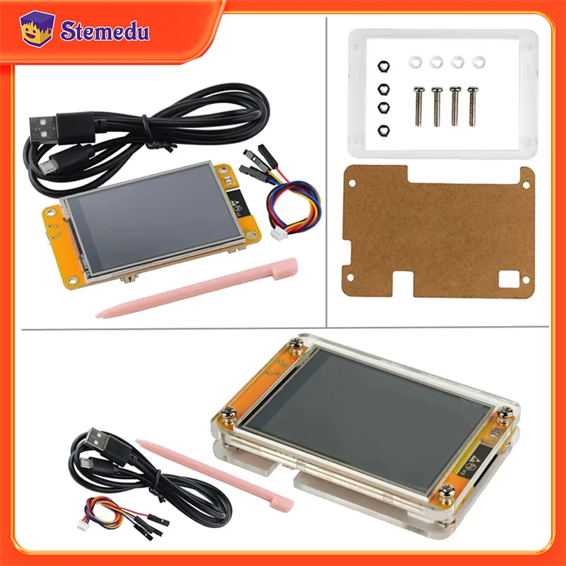 New 2.8" ESP32-2432S028R ESP32 Display ILI9341 Resistive Touchscreen TFT LCD Module ESP-WROOM-32 Development Board Acrylic Case