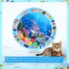 Pet Water Sensory Play Mat for Cats and Dogs Thickened Cooling Pad Interactive Self Play Toy for Pets Summer Indoor Activity
