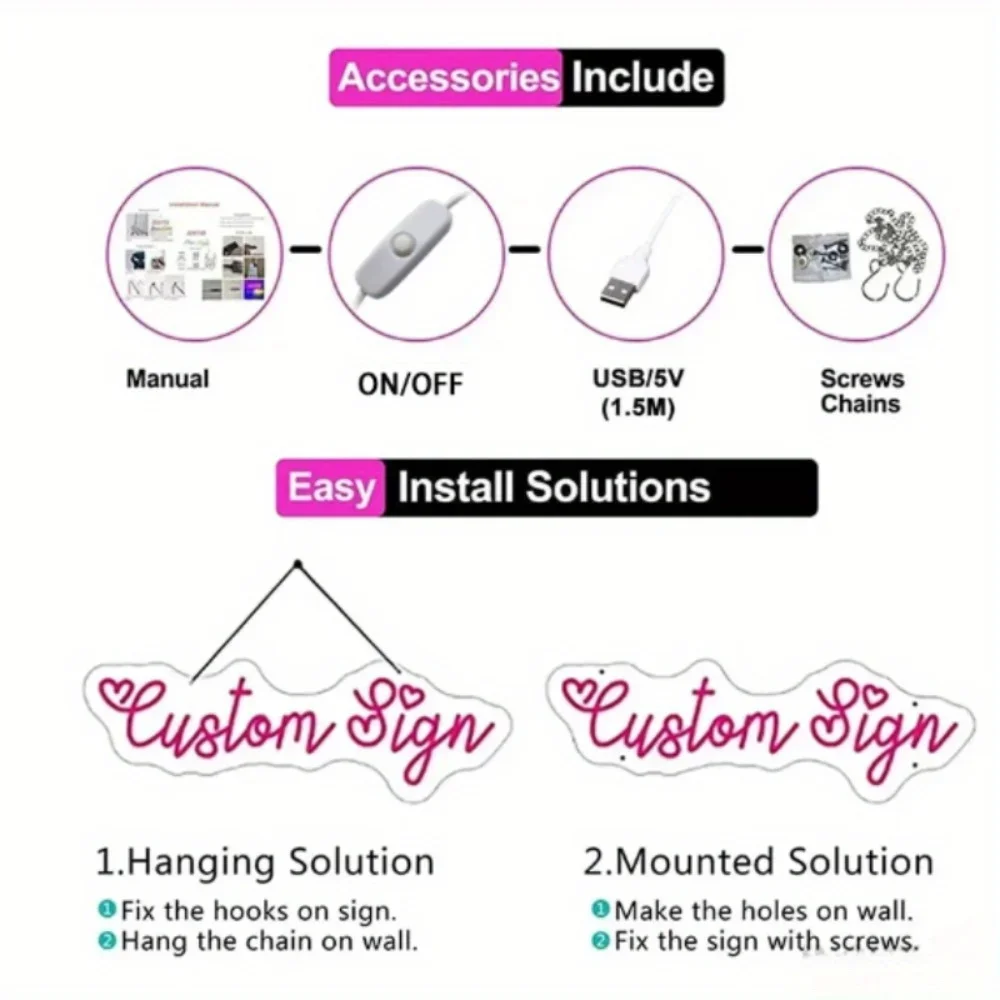 Custom LED Neon Sign USB Powered Personalised Name Sign Wall Decor for Wedding Birthday Parties Halloween Christmas Gifts neon sign