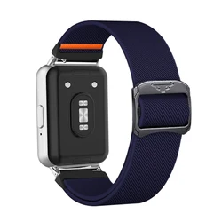 Braided Elastic Nylon Sports Bracelet Strap - Adjustable Wristband (Midnight Blue)