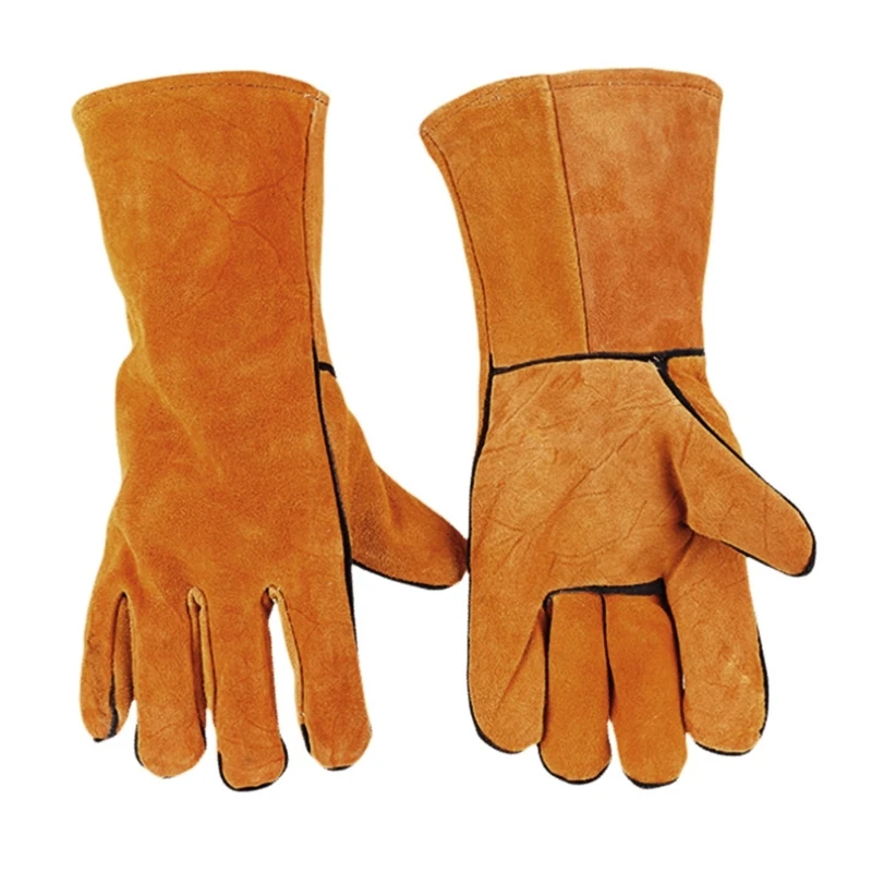 

Welding Gloves Welder Fireplace Stove Glove Baking Grill Gloves Cowhide Leather