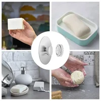 Magnetic Soap Holder Wall Mounted Soap Dish with Magnet Stainless Steel Soap Saver Storage Rack Punch-Free Bathroom Organizer 5