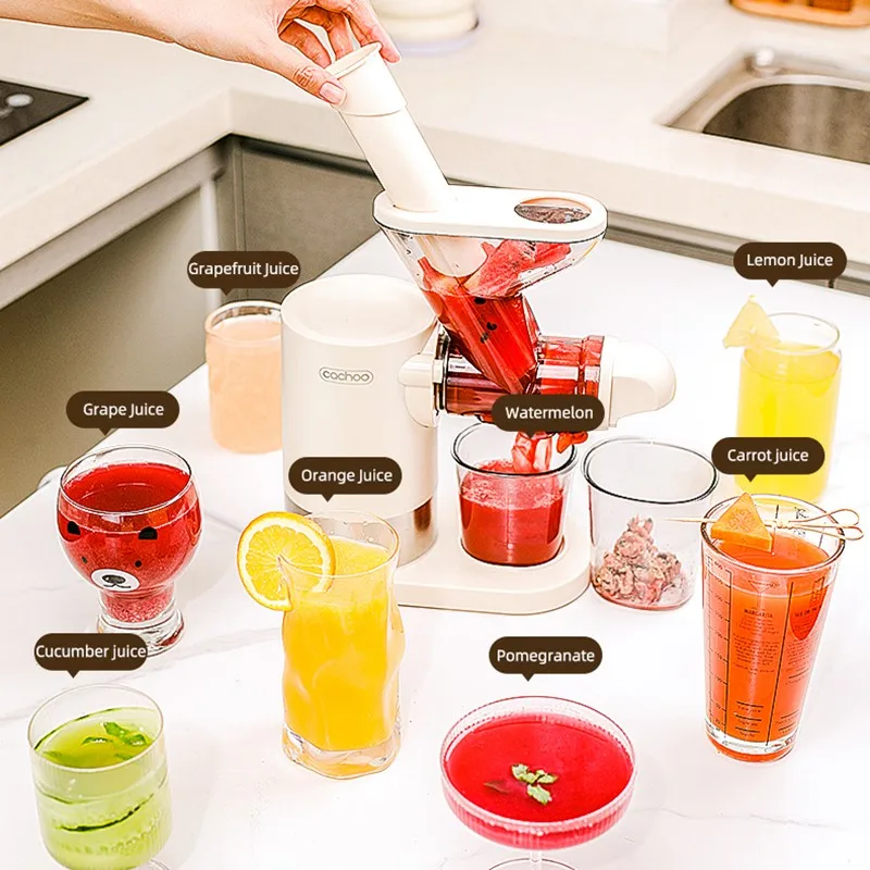 Cold Press Juicer Slow Juicer Multifunction Fruit Vegetable Screw Extractor Automatic Squeezer Citrus Juicer Portable Blender 4