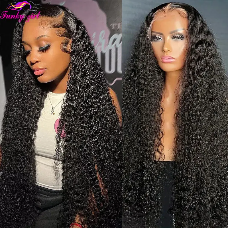 

34 Inch Lace Front Wigs Human Hair 13X4 Water Wave Human Hair Wigs For Women Brazilian Curly Hair Lace Closure Wig Pre Plucked